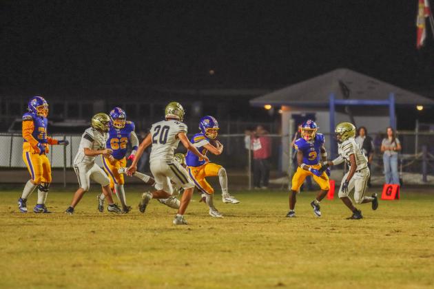 Fernandina Beach Pirates football in the SSAA quarterfinal against Paxon School for Advanced Studies Golden Eagles. Photo by Ashley Chandler/News-Leader