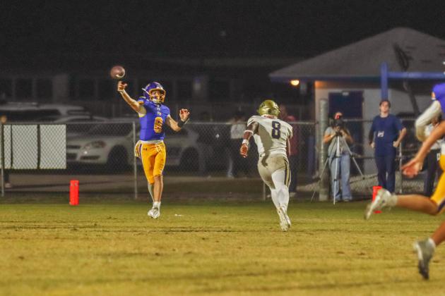 Fernandina Beach Pirates football in the SSAA quarterfinal against Paxon School for Advanced Studies Golden Eagles. Photo by Ashley Chandler/News-Leader