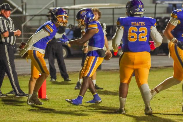 Fernandina Beach Pirates football in the SSAA quarterfinal against Paxon School for Advanced Studies Golden Eagles. Photo by Ashley Chandler/News-Leader