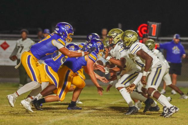 Fernandina Beach Pirates football in the SSAA quarterfinal against Paxon School for Advanced Studies Golden Eagles. Photo by Ashley Chandler/News-Leader