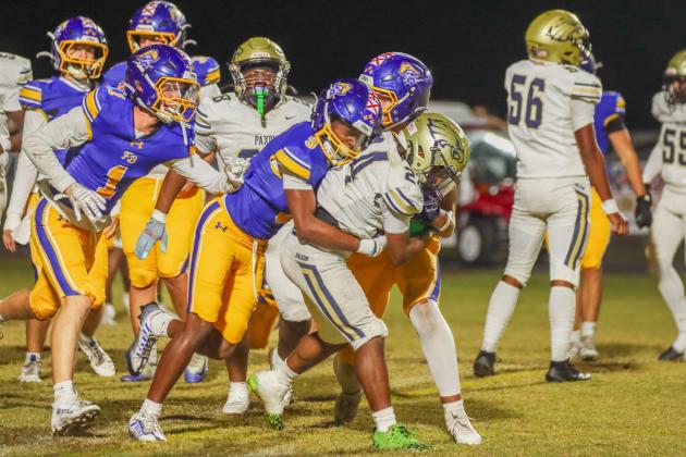 Fernandina Beach Pirates football in the SSAA quarterfinal against Paxon School for Advanced Studies Golden Eagles. Photo by Ashley Chandler/News-Leader