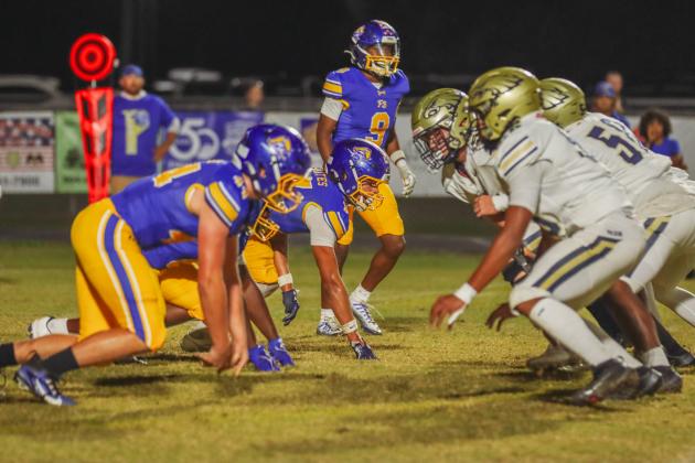 Fernandina Beach Pirates football in the SSAA quarterfinal against Paxon School for Advanced Studies Golden Eagles. Photo by Ashley Chandler/News-Leader