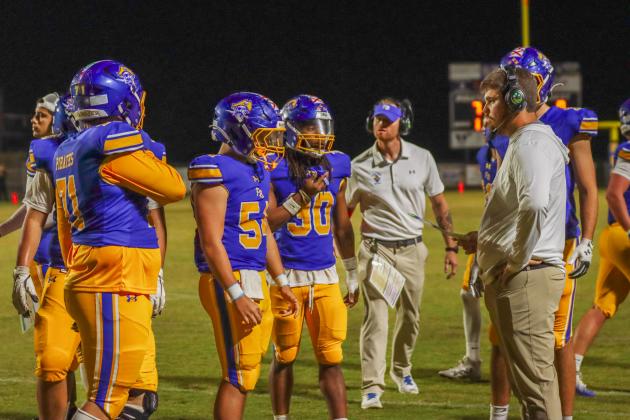 Fernandina Beach Pirates football in the SSAA quarterfinal against Paxon School for Advanced Studies Golden Eagles. Photo by Ashley Chandler/News-Leader
