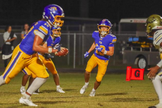 Fernandina Beach Pirates football in the SSAA quarterfinal against Paxon School for Advanced Studies Golden Eagles. Photo by Ashley Chandler/News-Leader