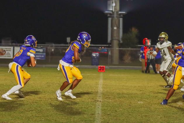 Fernandina Beach Pirates football in the SSAA quarterfinal against Paxon School for Advanced Studies Golden Eagles. Photo by Ashley Chandler/News-Leader