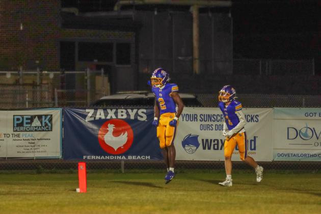 Fernandina Beach Pirates football in the SSAA quarterfinal against Paxon School for Advanced Studies Golden Eagles. Photo by Ashley Chandler/News-Leader