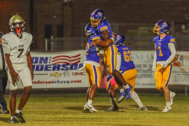 Fernandina Beach Pirates football in the SSAA quarterfinal against Paxon School for Advanced Studies Golden Eagles. Photo by Ashley Chandler/News-Leader