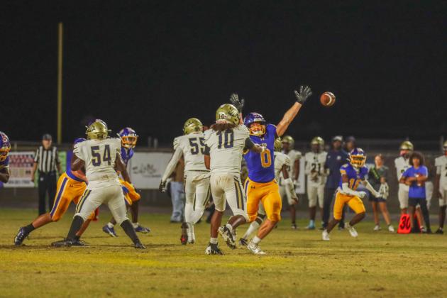 Fernandina Beach Pirates football in the SSAA quarterfinal against Paxon School for Advanced Studies Golden Eagles. Photo by Ashley Chandler/News-Leader