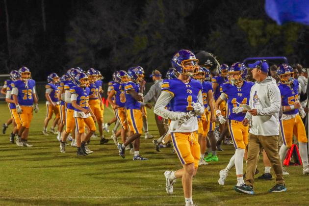 Fernandina Beach Pirates football in the SSAA quarterfinal against Paxon School for Advanced Studies Golden Eagles. Photo by Ashley Chandler/News-Leader