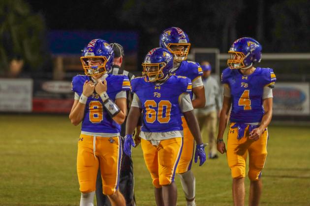 Fernandina Beach Pirates football in the SSAA quarterfinal against Paxon School for Advanced Studies Golden Eagles. Photo by Ashley Chandler/News-Leader
