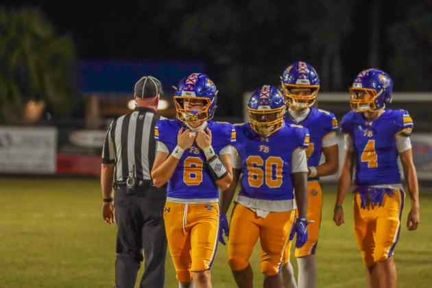 Fernandina Beach Pirates football in the SSAA quarterfinal against Paxon School for Advanced Studies Golden Eagles. Photo by Ashley Chandler/News-Leader