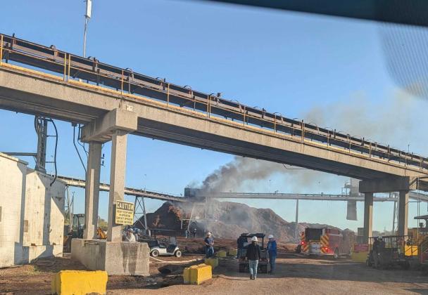 A fire occurred at Rayonier Advanced Materials Inc. manufacturing plant Friday. The City of Fernandina Beach shared this photo to social media following the fire.