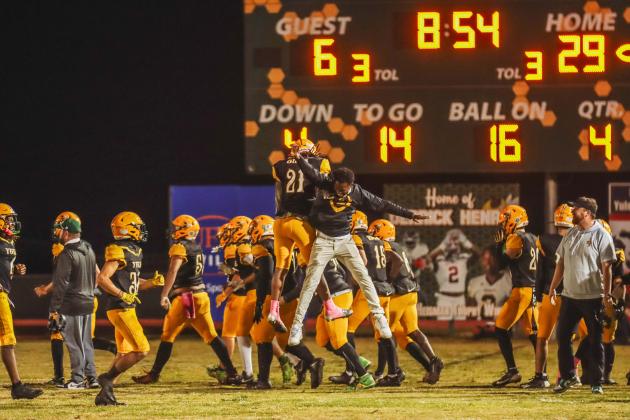 Hornet football on Oct. 31. Photo by Ashley Chandler/News-Leader
