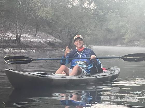 Bryan Simpkins on his 130-mile kayaking journey. Submitted photo