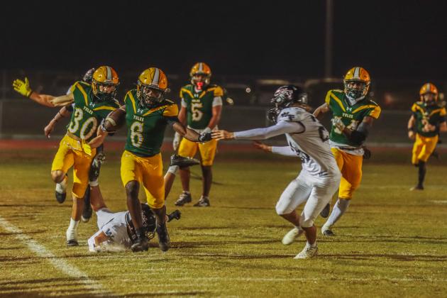 Yulee High School football vs. West Florida (Pensacola) Jaguars on Nov. 14.  Photo by Ashley Chandler/News-Leader