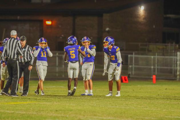 Pirate football on Oct. 31. Photo by Ashley Chandler/News-Leader