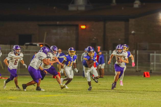 Pirate football on Oct. 31. Photo by Ashley Chandler/News-Leader