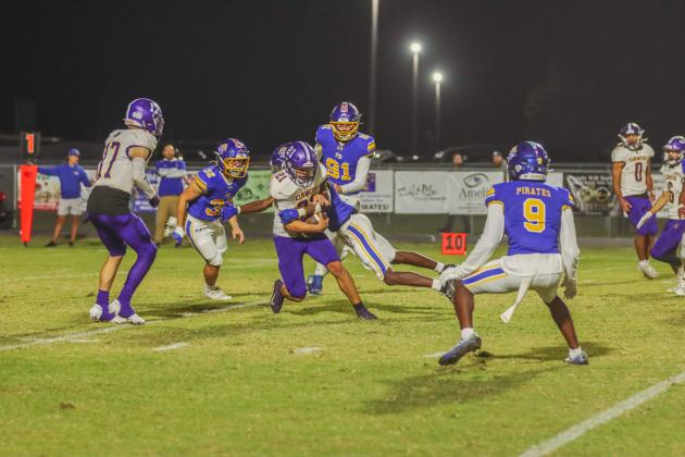 Pirate football on Oct. 31. Photo by Ashley Chandler/News-Leader