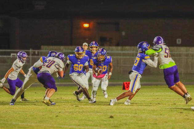 Pirate football on Oct. 31. Photo by Ashley Chandler/News-Leader