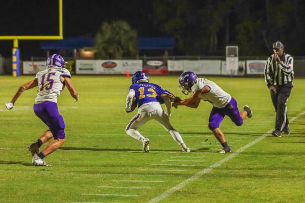Pirate football on Oct. 31. Photo by Ashley Chandler/News-Leader