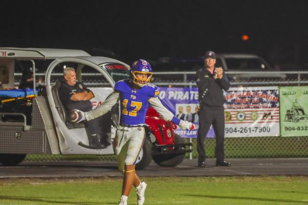 Pirate football on Oct. 31. Photo by Ashley Chandler/News-Leader