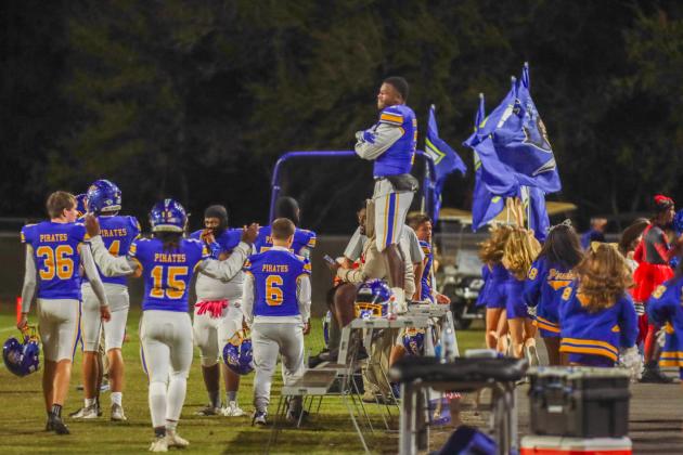 Pirate football on Oct. 31. Photo by Ashley Chandler/News-Leader