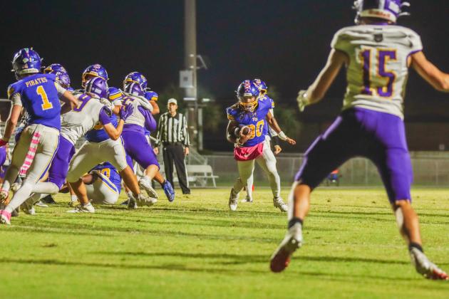 Pirate football on Oct. 31. Photo by Ashley Chandler/News-Leader