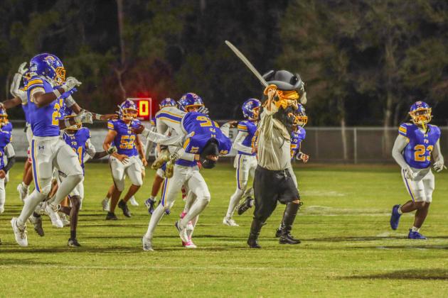 Pirate football on Oct. 31. Photo by Ashley Chandler/News-Leader