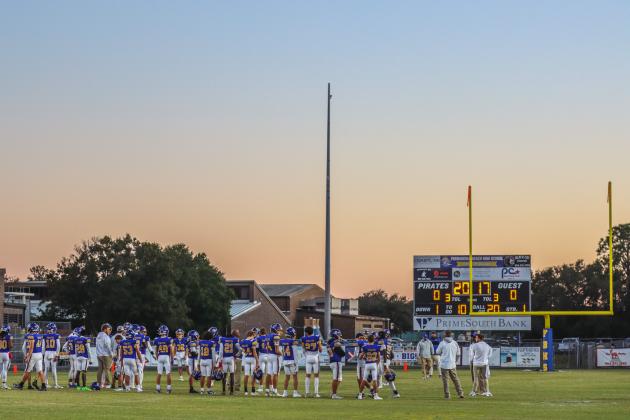 Pirate football on Oct. 31. Photo by Ashley Chandler/News-Leader