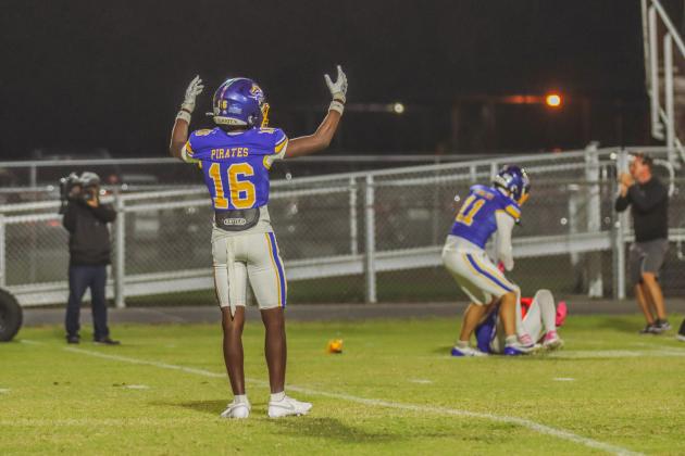 Pirate football on Oct. 31. Photo by Ashley Chandler/News-Leader