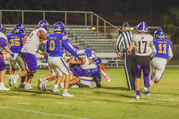 Pirate football on Oct. 31. Photo by Ashley Chandler/News-Leader