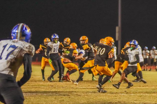 Hornet football on Oct. 31. Photo by Ashley Chandler/News-Leader