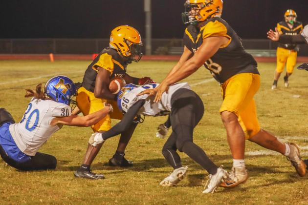 Hornet football on Oct. 31. Photo by Ashley Chandler/News-Leader