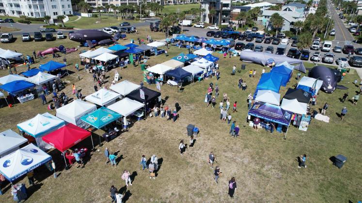 A drone shot from above the Right Whale Festival held Nov. 1 and 2. DRONE SHOT PROVIDED BY THE RIGHT WHALE FESTIVAL