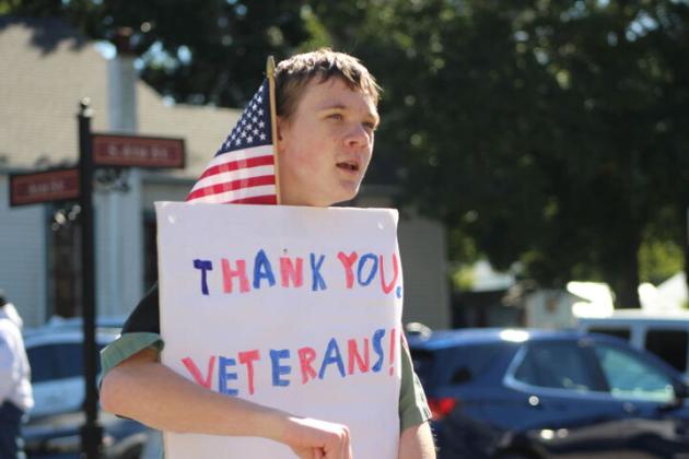 A salute to the veterans at the parade. By Marisa DeMar/News-Leader