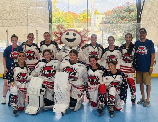 Jaeys Matz and the USA junior women's inline hockey team took gold at the PanAmerian Championships. Submitted photo