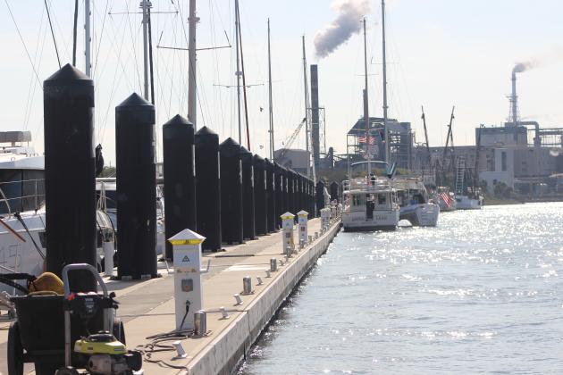 Dock D at the Fernandina Harbor Marina which is restricted to boat owners based on being an active working area. 