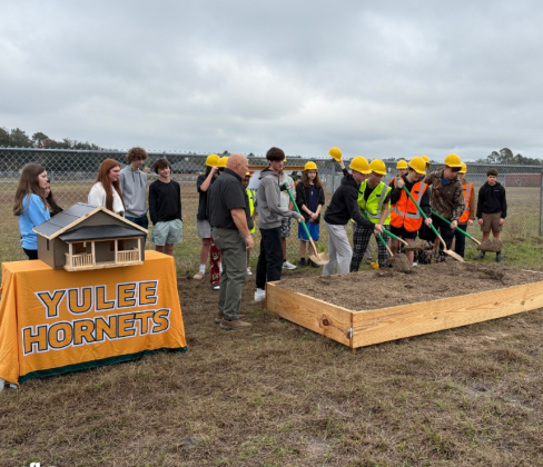 Yulee High construction students break ground on a tiny house they'll be building next semester. The Northeast Florida Builders Association was on hand to celebrate.   