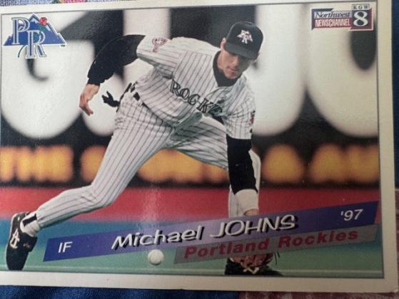 A baseball card from Michael Johns’ time with the Portland Rockies. Submitted photo