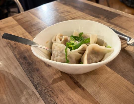 A dish of dumplings at Wicked Bao.