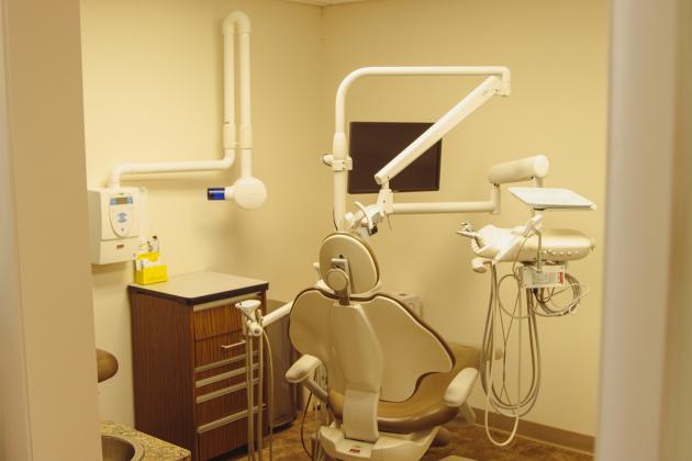 One of the dental exam rooms at the Barnabas Center in Fernandina Beach. Photo by Ashley Chandler/News-Leader