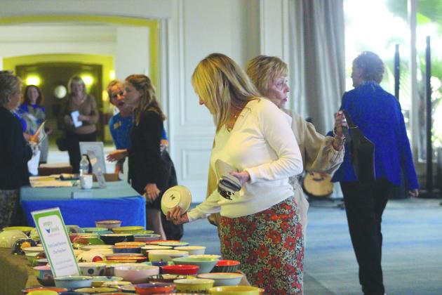 It was a full house during the Nov. 25 Empty Bowls fundraiser at the Barnabas Center. By Marisa DeMar