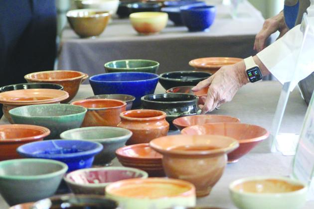 It was a full house during the Nov. 25 Empty Bowls fundraiser at the Barnabas Center. By Marisa DeMar