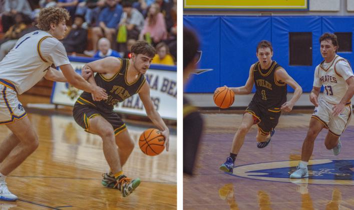 The boys varsity basketball teams from Fernandina beach and Yulee high school faced off in Fernandina Beach on Dec. 5. Photo by Ashley Chandler/News-Leader