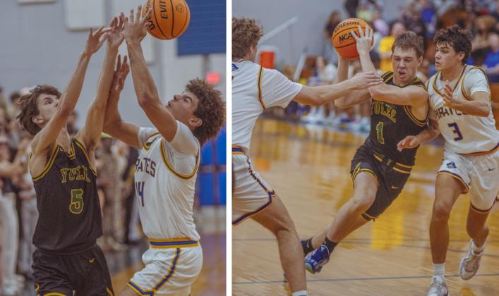 The boys varsity basketball teams from Fernandina beach and Yulee high school faced off in Fernandina Beach on Dec. 5. Photo by Ashley Chandler/News-Leader