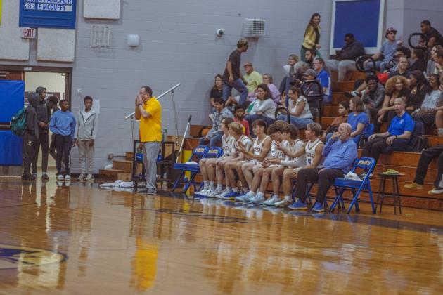 The boys varsity basketball teams from Fernandina beach and Yulee high school faced off in Fernandina Beach on Dec. 5. Photo by Ashley Chandler/News-Leader