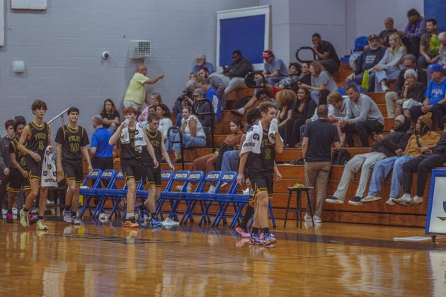 The boys varsity basketball teams from Fernandina beach and Yulee high school faced off in Fernandina Beach on Dec. 5. Photo by Ashley Chandler/News-Leader