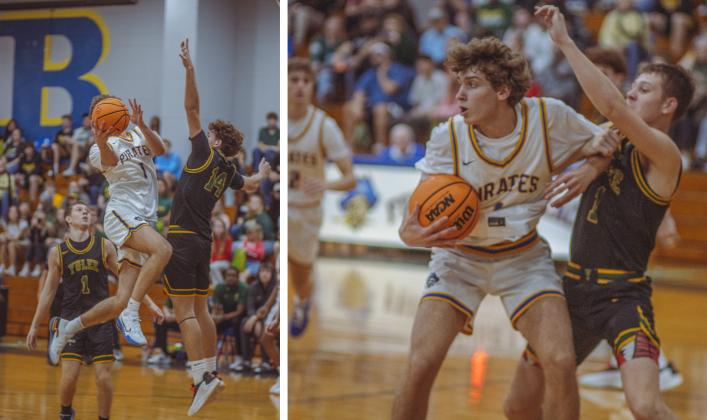 The boys varsity basketball teams from Fernandina beach and Yulee high school faced off in Fernandina Beach on Dec. 5. Photo by Ashley Chandler/News-Leader