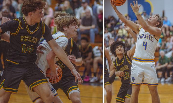 The boys varsity basketball teams from Fernandina beach and Yulee high school faced off in Fernandina Beach on Dec. 5. Photo by Ashley Chandler/News-Leader
