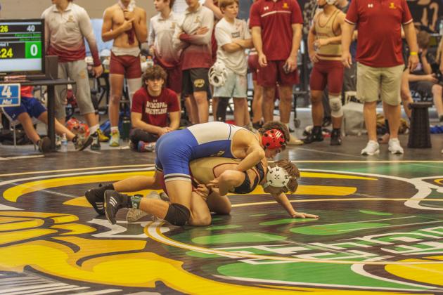 Dual at the Dunes wrestling tournament on Jan. 10, 2026 at FBHS. Photo by Ashley Chandler/News-Leader